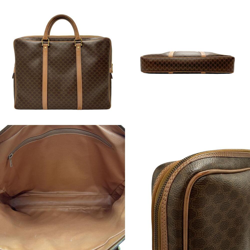 Celine Macadam Leather Business Bag Brown Gold - Picture 3 of 4